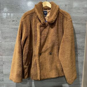 Gap Womens Sherpa Jacket Coat Argon Oil Sz XXL‎ New MSRP $128